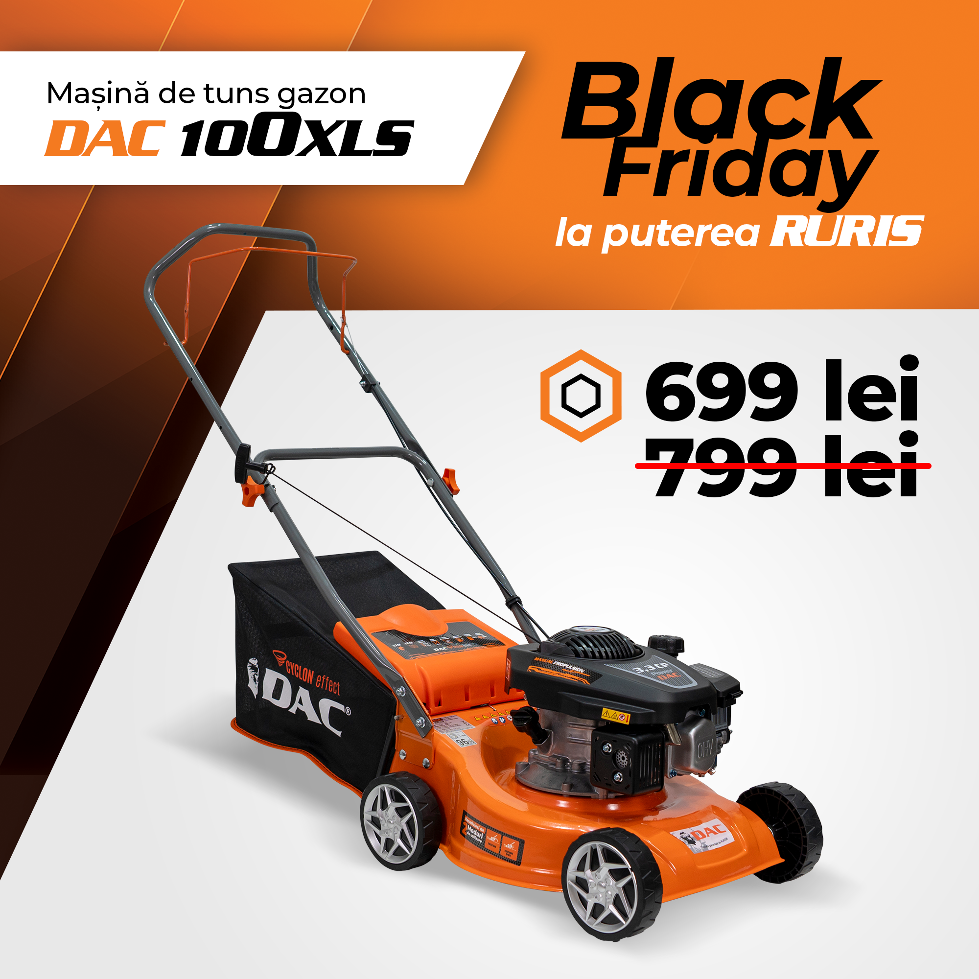 Masina de tuns gazon DAC 100XLS