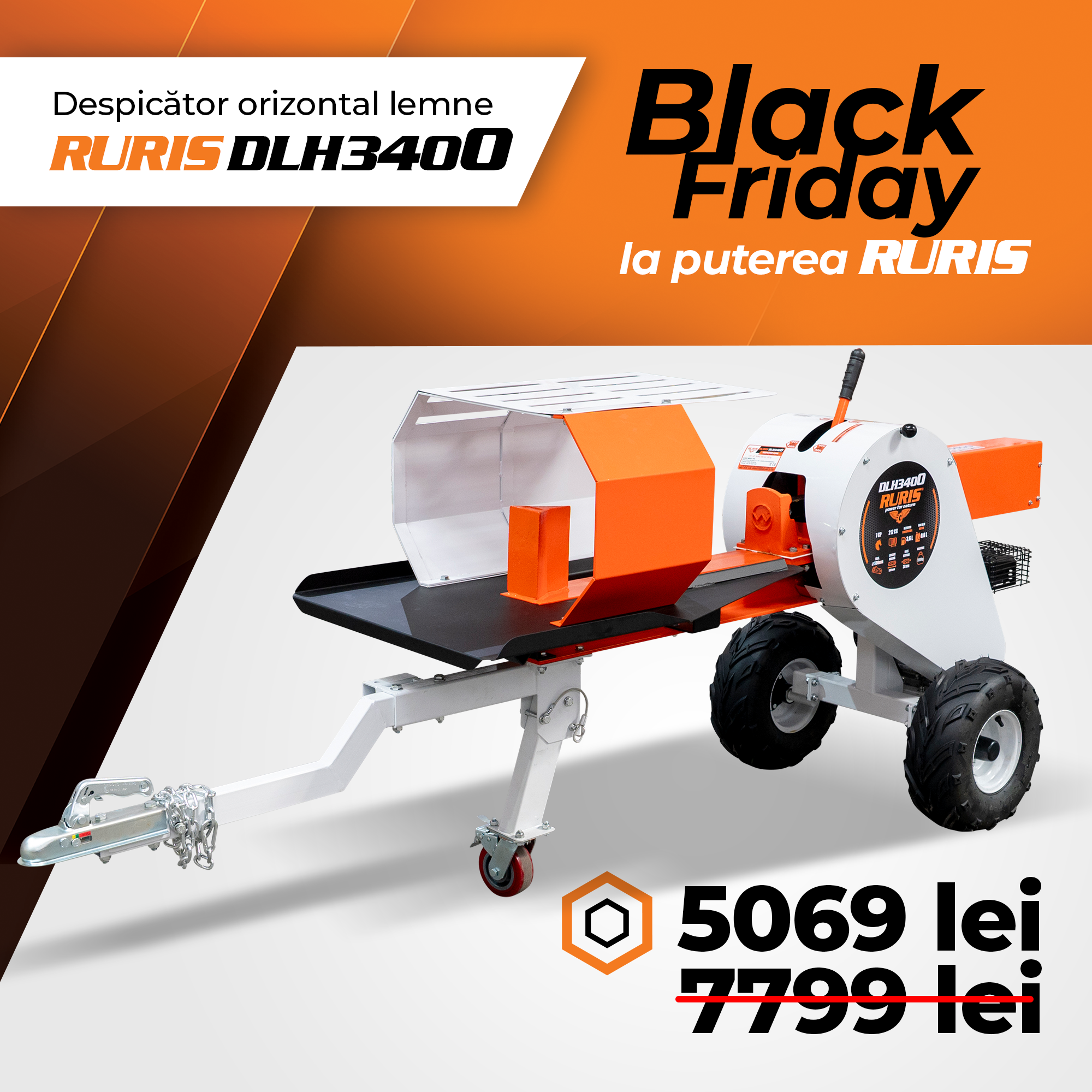 Despicator lemne RURIS DLH3400